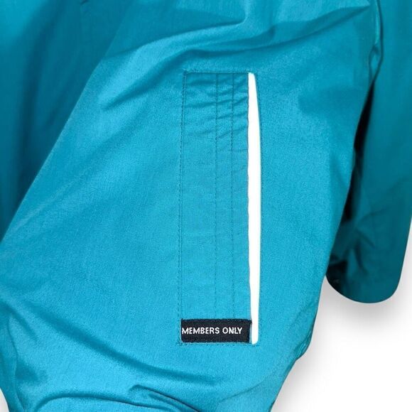 Members Only 90s Green Full Zip Bomber Jacket Sz L - Picture 5 of 10